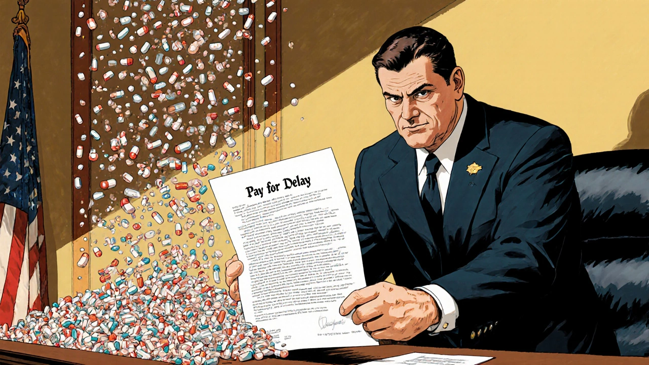 FTC agent exposing pay-for-delay drug deals with pills flowing like a river