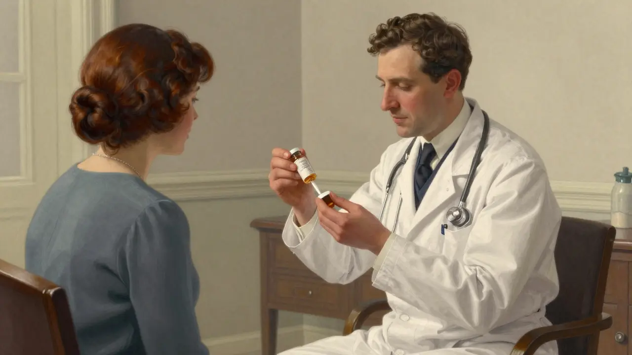 Doctor and patient discussing medication dose adjustment in a calm office setting.
