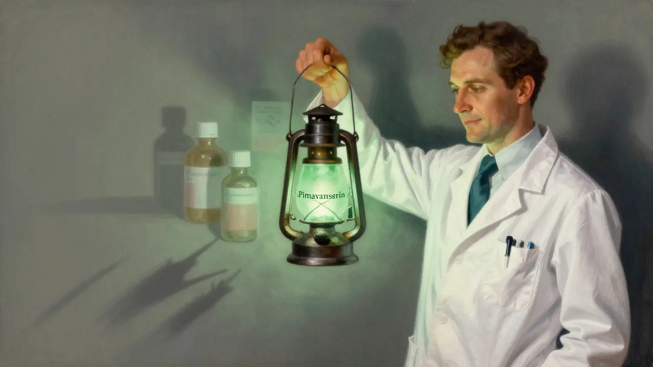 Doctor using a lamp to clear shadows of side effects