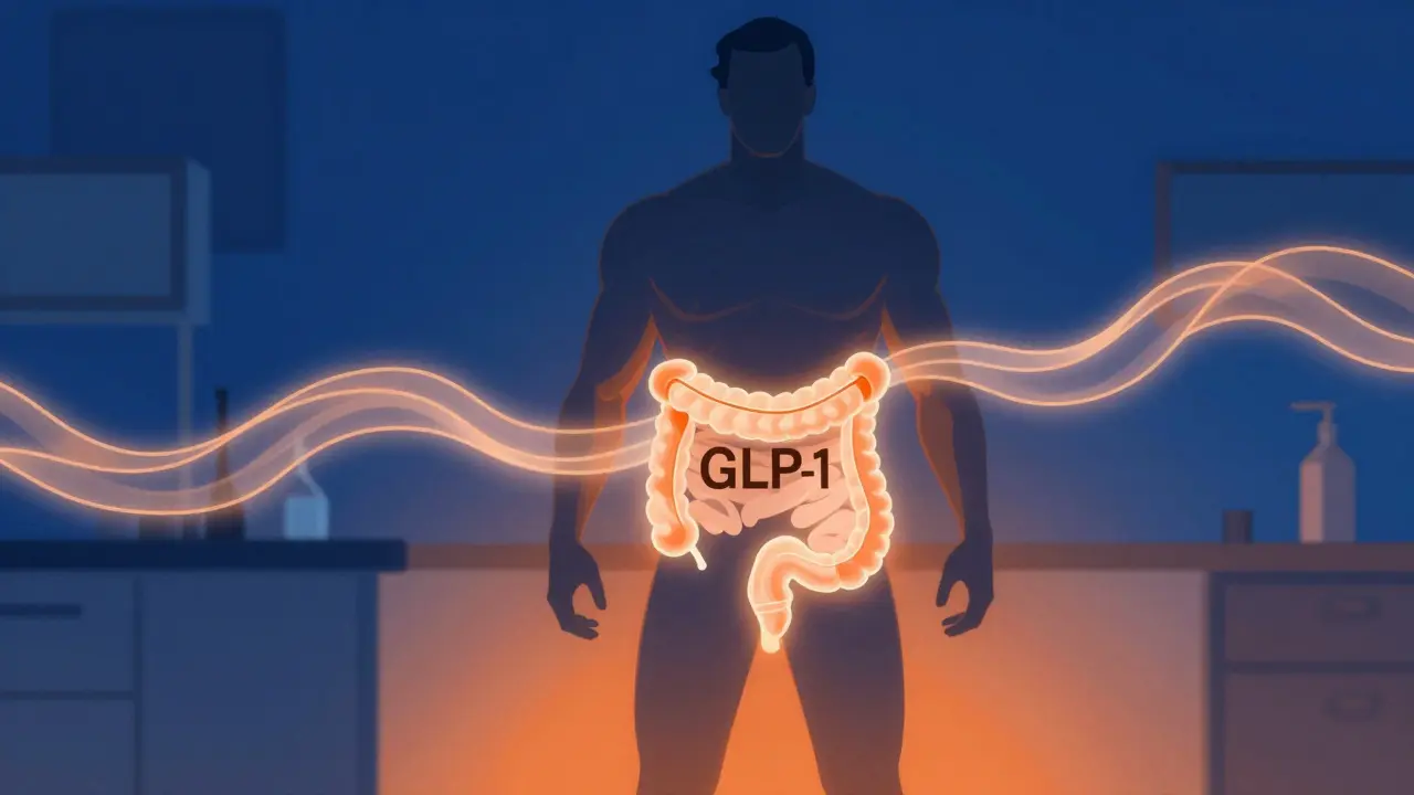 Stylized figure representing hormonal metabolic shift