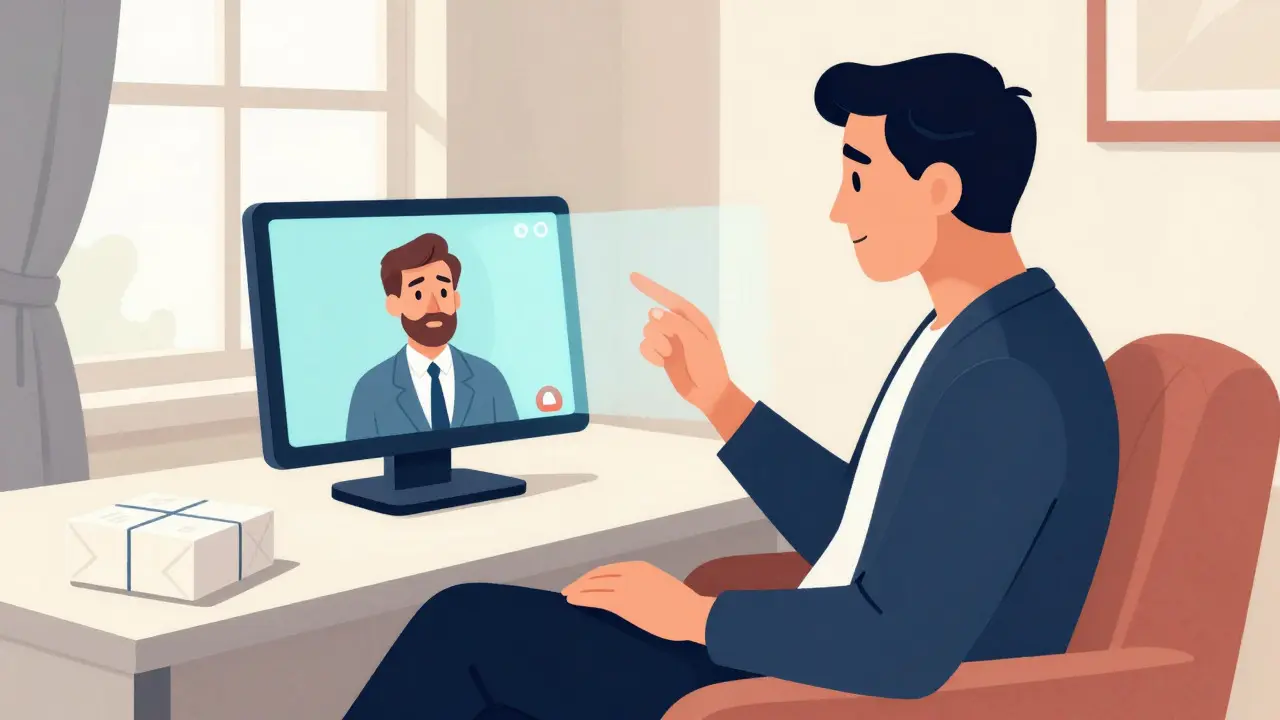 Telehealth consultation and medicine delivery