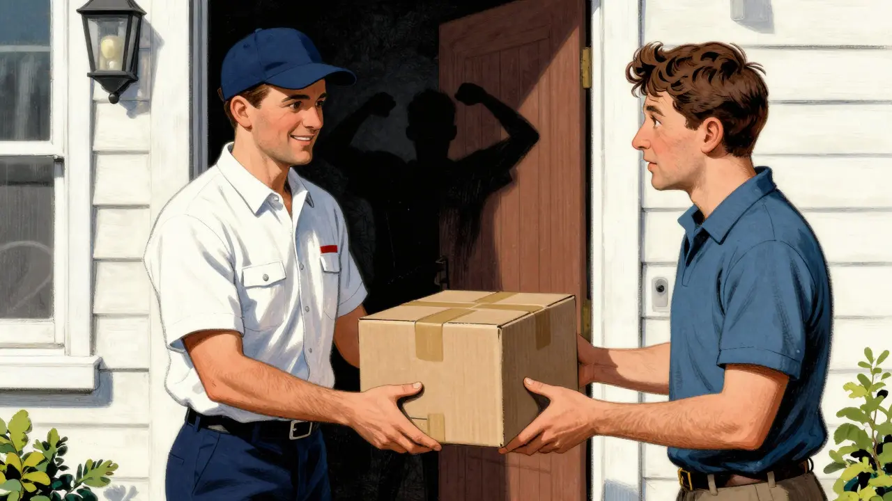 Secure delivery of medication package from reputable online pharmacy